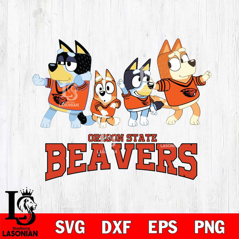 Oregon State Beavers Bluey Mode Dance Squats Svg Eps Dxf Png File, Digital Download, Instant Download