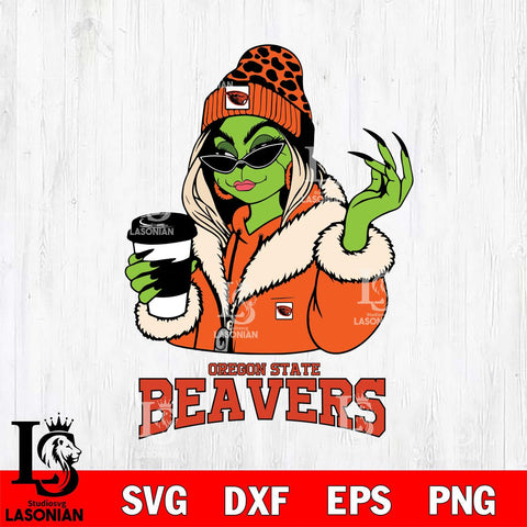 Oregon State Beavers Boujee Grinch Girls Christmas Cut Files Cricut, Svg Dxf Eps Png file, Digital download , Silhouette