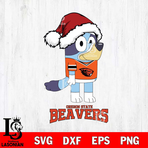 Oregon State Beavers Christmas Bluey Hat Cut Files,Bluey Cricut,Christmas Svg , Bluey svg , Digital Download, dxf eps png pdf file