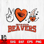 Oregon State Beavers Gnomes Peace & Love Svg Eps Dxf Png File, Digital Download, Instant Download