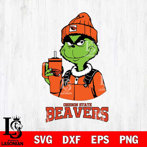 Oregon State Beavers Grinch Football Christmas Cut Files Cricut, Svg Dxf Eps Png file, Digital download , Silhouette