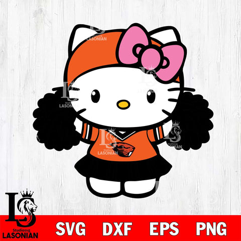 Oregon State Beavers Hello Kitty Cheerleader 5 Svg Eps Dxf Png File, Digital Download, Instant Download