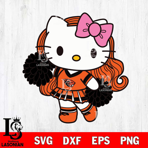 Oregon State Beavers Hello Kitty Cheerleader 7 Svg Eps Dxf Png File, Digital Download, Instant Download