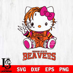 Oregon State Beavers Hello Kitty Horror Svg Eps Dxf Png File, Digital Download