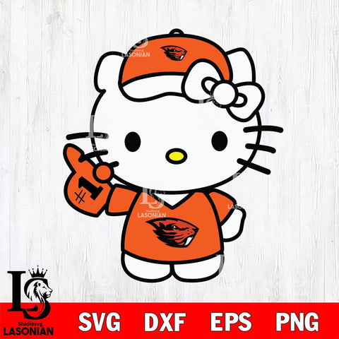 Oregon State Beavers Hello Kitty sport 5 Svg Eps Dxf Png File, NCAA svg, Digital Download, Instant Download