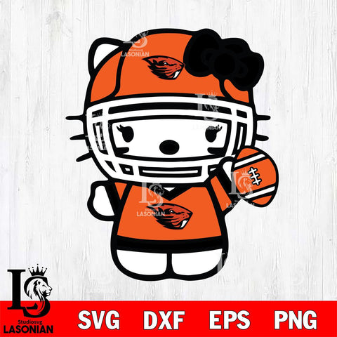 Oregon State Beavers Hello Kitty sport 6 Svg Eps Dxf Png File, NCAA svg, Digital Download, Instant Download