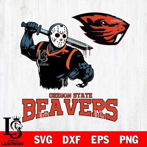 Oregon State Beavers Jason Voorhees 5 Svg Eps Dxf Png File, Digital Download