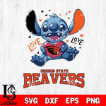 Oregon State Beavers Love Stitch, Svg Eps Dxf Png File, Digital Download