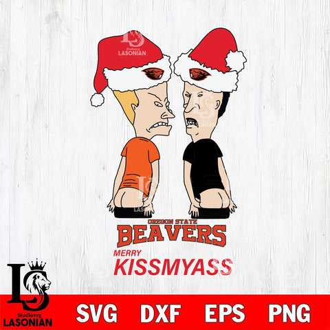 Oregon State Beavers Merry KissMyass Svg Eps Dxf Png File,NCAA Svg Files,Digital Download,Sublimation,Instant Download