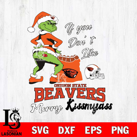 Oregon State Beavers Merry kissmyass grinch Svg Eps Dxf Png File,NCAA Svg Files,Digital Download,Sublimation,Instant Download