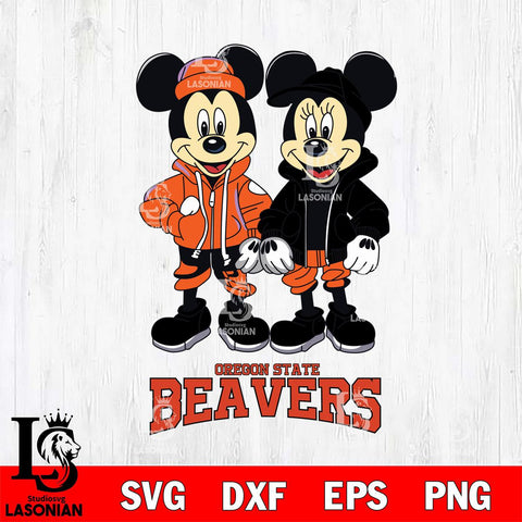 Oregon State Beavers Mickey Minnie Mouse Football Svg Eps Dxf Png File, NCAA svg , File Cut , Digital Download , Instant Download, Cut Svg Files