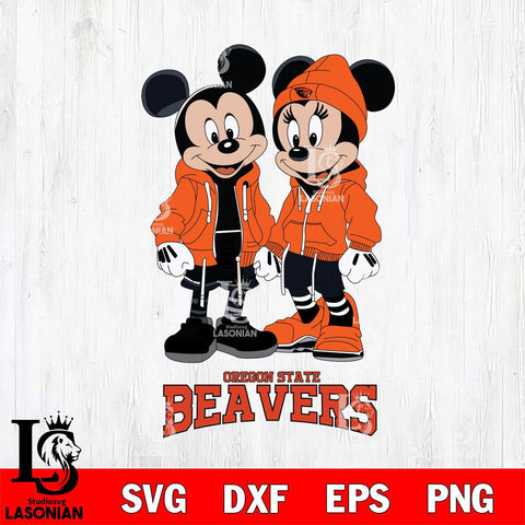 Oregon State Beavers Mickey Minnie Mouse Rugby Svg Eps Dxf Png File, NCAA svg , File Cut , Digital Download , Instant Download, Cut Svg Files