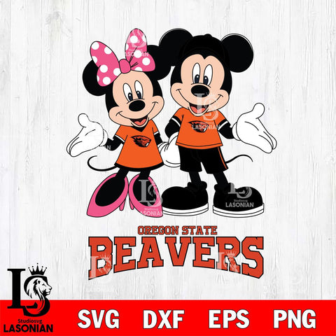 Oregon State Beavers Mickey Minnie Mouse Sport Svg Eps Dxf Png File, NCAA svg , File Cut , Digital Download , Instant Download, Cut Svg Files