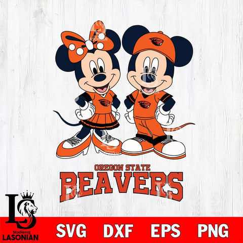 Oregon State Beavers Mickey Minnie Mouse rugby ball Svg Eps Dxf Png File, NCAA svg , File Cut , Digital Download , Instant Download, Cut Svg Files