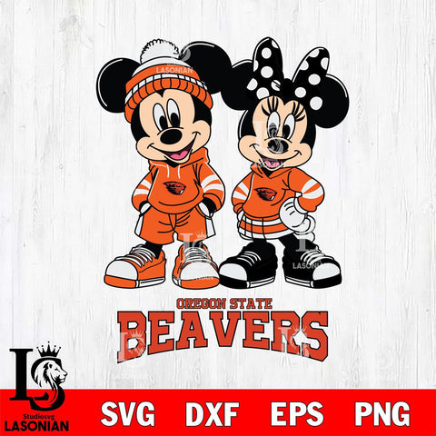 Oregon State Beavers Mickey Minnie Rugby Hoodie Svg Eps Dxf Png File, NCAA svg , File Cut , Digital Download , Instant Download, Cut Svg Files