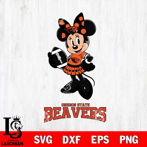 Oregon State Beavers Minnie Mouse, Svg Eps Dxf Png File, Digital Download