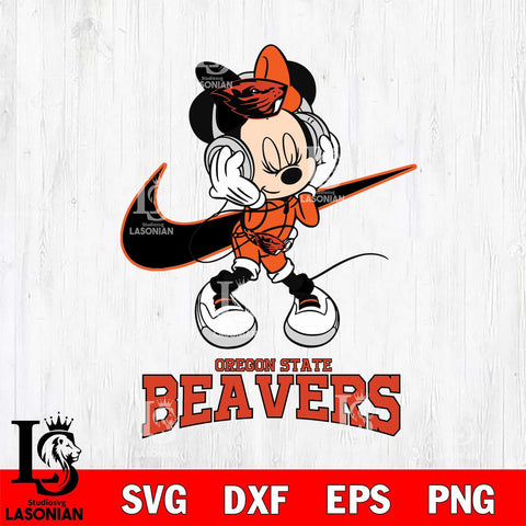 Oregon State Beavers Minnie Mouse Dancing NIKE, Svg Eps Dxf Png File, Digital Download