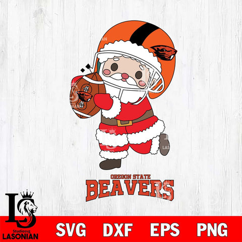 Oregon State Beavers Santa Claus Cute Svg dxf eps png pdf file,NCAA svg,Digital Download,Cricut file