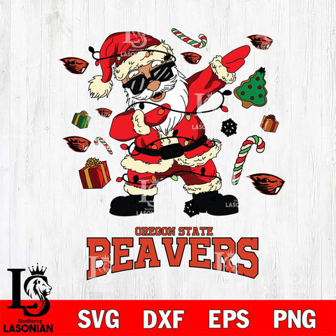 Oregon State Beavers Santa Claus Football Svg dxf eps png pdf file,NCAA svg,Digital Download,Cricut file