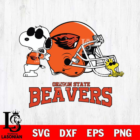 Oregon State Beavers Snoopy Sport 2 Svg Eps Dxf Png File, Digital Download