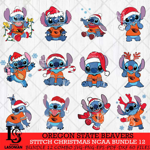 Oregon State Beavers Stitch Christmas NCAA Bundle 12 Svg Eps Dxf Png File, Digital Download, Instant Download