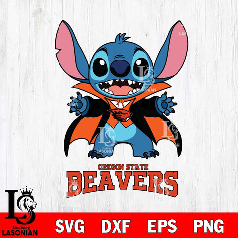 Oregon State Beavers Stitch Vampire halloween Svg Eps Dxf Png File, NCAA svg, Digital Download, Instant Download