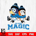 Orlando Magic Bluey & Bingo 8 Svg Eps Dxf Png File, NBA svg, Digital Download, Instant Download