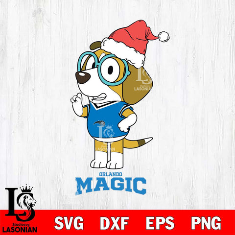 Orlando Magic Christmas Bluey Honey Sport Svg , Christmas Svg , Bluey svg , Digital Download, dxf eps png pdf file