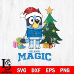 Orlando Magic Christmas Bluey Tree Sport Svg , Christmas Svg , Bluey svg , Digital Download, dxf eps png pdf file