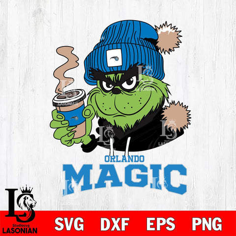 Orlando Magic Grinch Cofffe Hoodie Cut Files Cricut, Svg Dxf Eps Png file , Silhouette