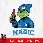 Orlando Magic Grinch Drinking Beer Christmas Cut Files Cricut, Svg Dxf Eps Png file , Silhouette