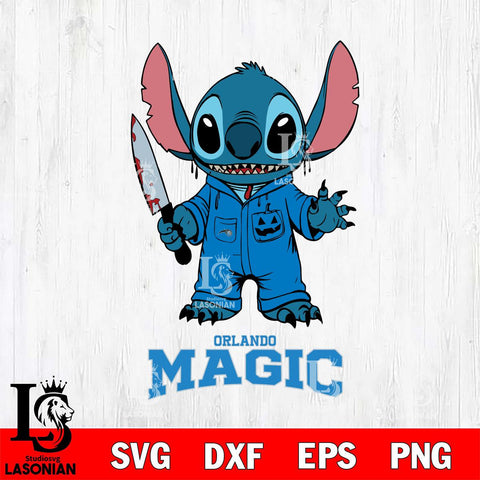 Orlando Magic Stitch Horror 2 Svg Eps Dxf Png File, NBA svg, Digital Download, Instant Download