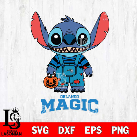 Orlando Magic Stitch Horror Halloween Svg Eps Dxf Png File, NBA svg, Digital Download, Instant Download