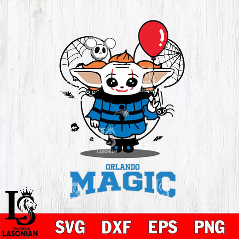 Orlando Magic Stitch Pennywise Halloween Svg Eps Dxf Png File, Digital Download, Instant Download