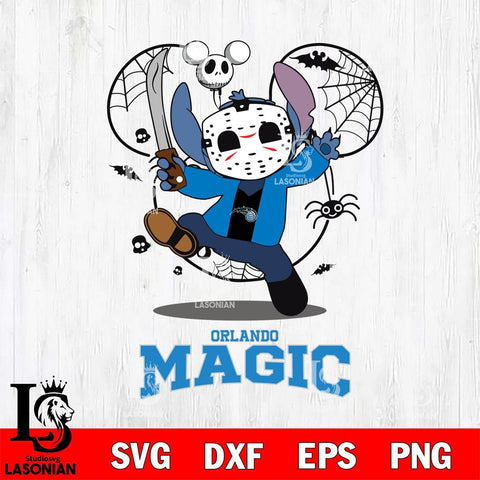 Orlando Magic Stitch jason voorhees Halloween Svg Eps Dxf Png File, Digital Download, Instant Download