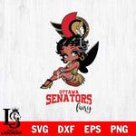 Ottawa Senators Beauty Black Fairy Betty Boop, Svg Eps Dxf Png File, Digital Download