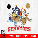 Ottawa Senators Bluey & Bingo 11 Svg Eps Dxf Png File, NHL svg, Digital Download, Instant Download