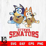 Ottawa Senators Bluey & Bingo 13 Svg Eps Dxf Png File, NHL svg, Digital Download, Instant Download