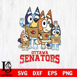 Ottawa Senators Bluey & Bingo 14 Svg Eps Dxf Png File, NHL svg, Digital Download, Instant Download