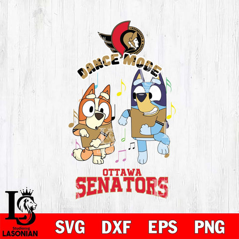 Ottawa Senators Bluey Bingo Svg Eps Dxf Png File, NHL svg, Digital Download, Instant Download