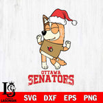 Ottawa Senators Bluey Chilli Happy Christmas Svg Eps Dxf Png File, Digital Download