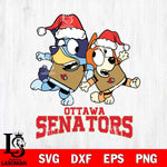 Ottawa Senators Bluey Christmas Holiday Svg Eps Dxf Png File, Digital Download