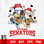 Ottawa Senators Bluey Christmas NFL Svg Eps Dxf Png File, Digital Download