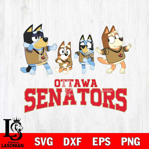 Ottawa Senators Bluey Dance Mode Squats Svg Eps Dxf Png File, Digital Download, Instant Download