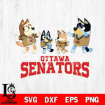 Ottawa Senators Bluey Dance Squats Svg Eps Dxf Png File, Digital Download, Instant Download