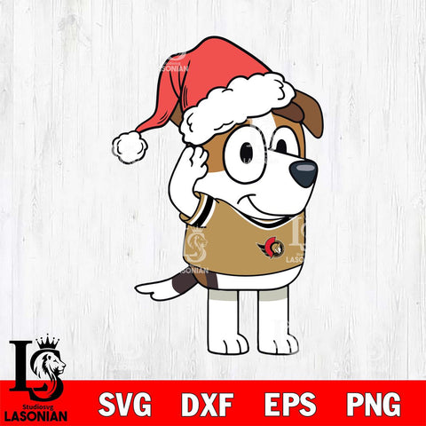 Ottawa Senators Bluey Jack Christmas Svg Eps Dxf Png File, Digital Download, Instant Download