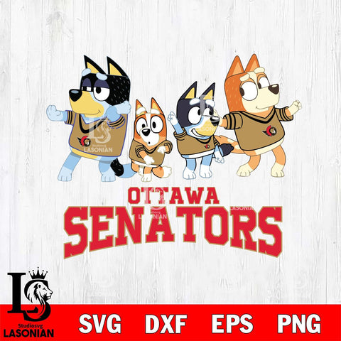 Ottawa Senators Bluey Mode Dance Squats Svg Eps Dxf Png File, Digital Download, Instant Download