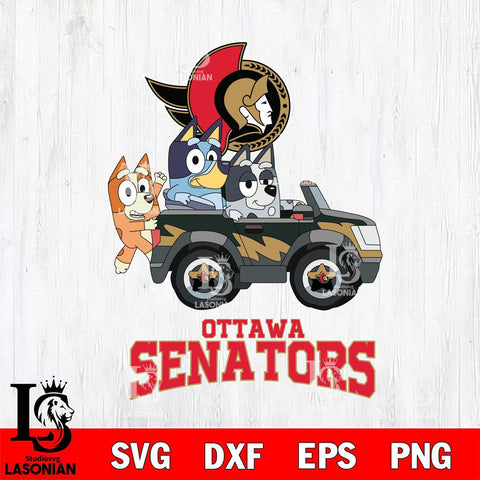 Ottawa Senators Bluey friends Svg Eps Dxf Png File, NHL svg, Digital Download, Instant Download