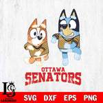 Ottawa Senators Bluey with Chilli Dance Svg Eps Dxf Png File, Digital Download, Instant Download