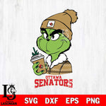 Ottawa Senators Boujee Grinch Christmas Cut Files, Cricut,Christmas Svg Dxf Eps Png file , Digital Download